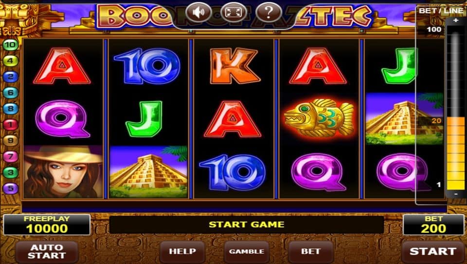 Book of Aztec Game Free Play at Casino Ireland 01