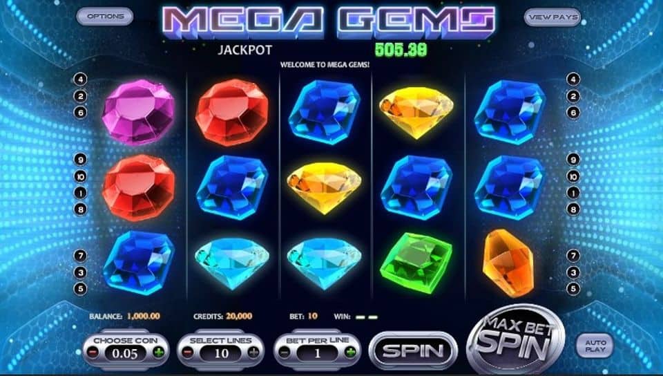 Mega Gems Slot Game Free Play at Casino Ireland 01