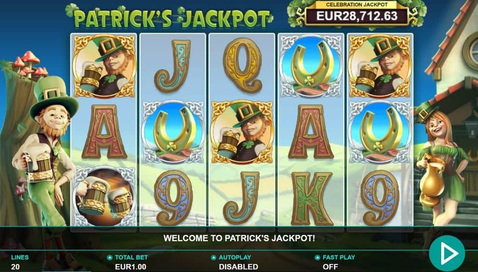 Patricks Jackpot Slot Game Free Play at Casino Ireland 01