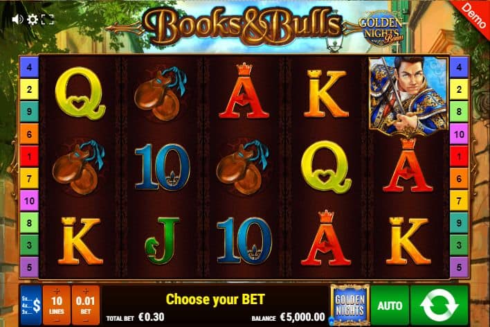 Books and Bulls GNB Slot Game Free Play at Casino Ireland 01