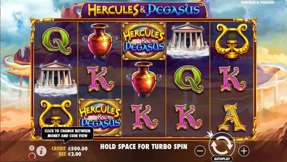 Hercules and Pegasus Slot Game Free Play at Casino Ireland 01