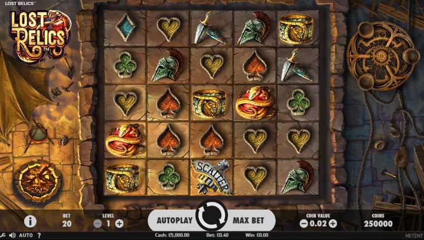 Lost Relics Slot Game Free Play at Casino Ireland 01