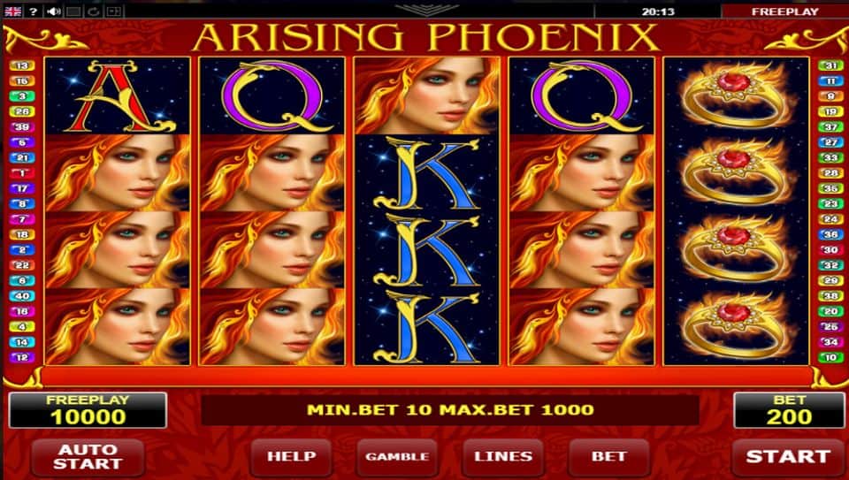 Arising Phoenix Slot Game Free Play at Casino Ireland 01