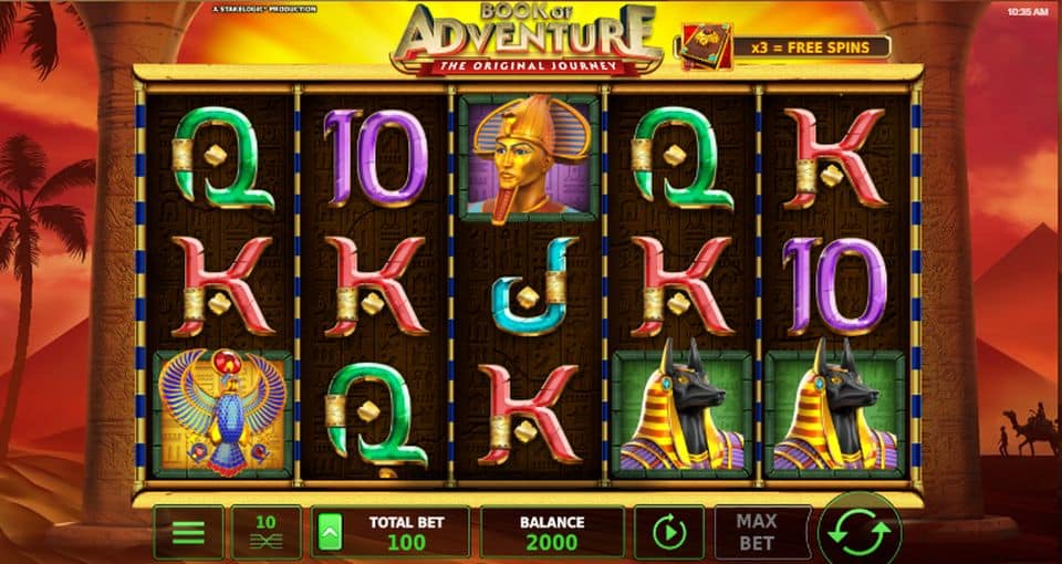 Book of Adventure Slot Game Free Play at Casino Ireland 01
