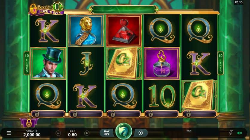 Book of Oz Lock n Spin Slot Game Free Play at Casino Ireland 01