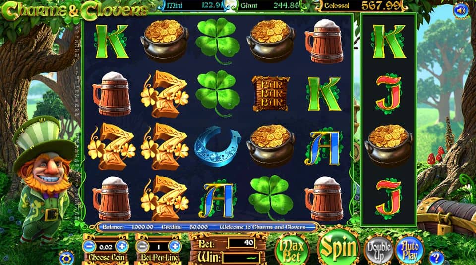 Charms and Clovers Slot Game Free Play at Casino Ireland 01