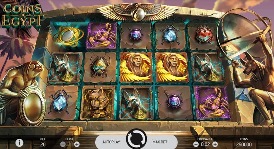 Coins of Egypt Slot Game Free Play at Casino Ireland 01