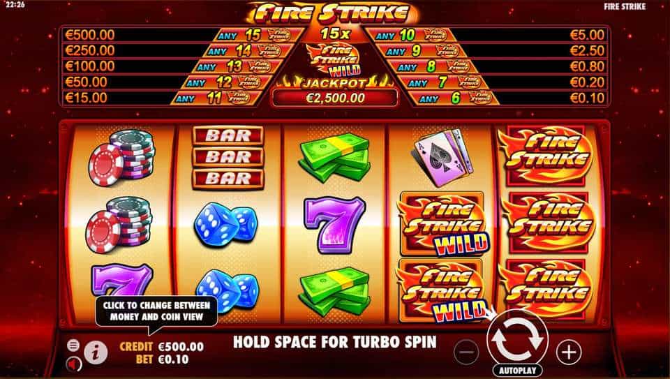 Fire Strike Slot Game Free Play at Casino Ireland 01