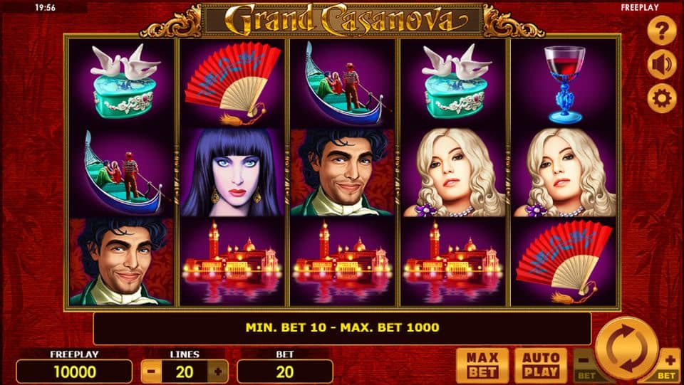 Grand Casanova Slot Game Free Play at Casino Ireland 01