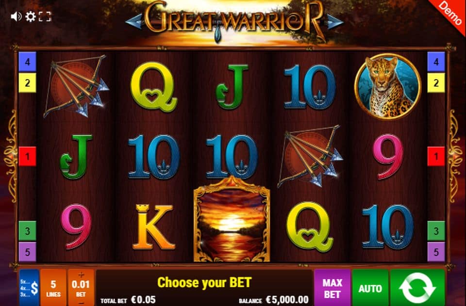 Great Warrior Slot Game Free Play at Casino Ireland 01