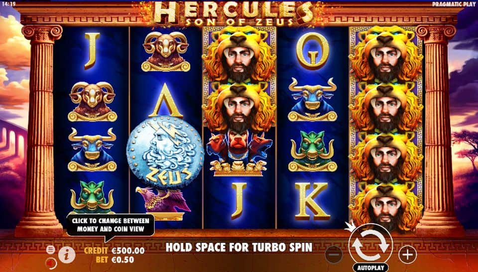 Hercules Son on Zeus Slot Game Free Play at Casino Ireland 01