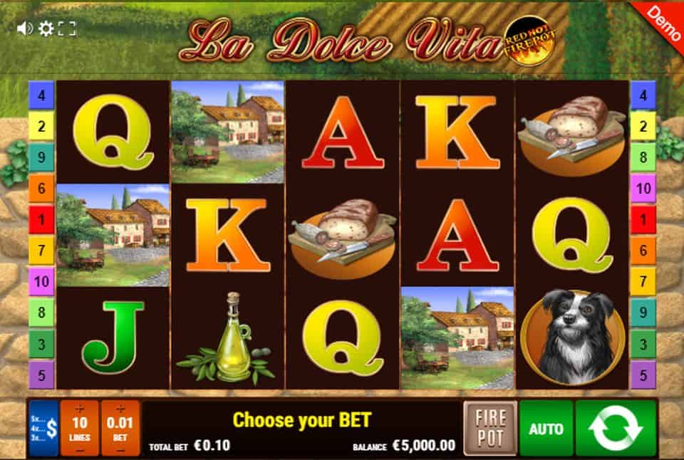 La Dolce Vita RHFP Slot Game Free Play at Casino Ireland 01