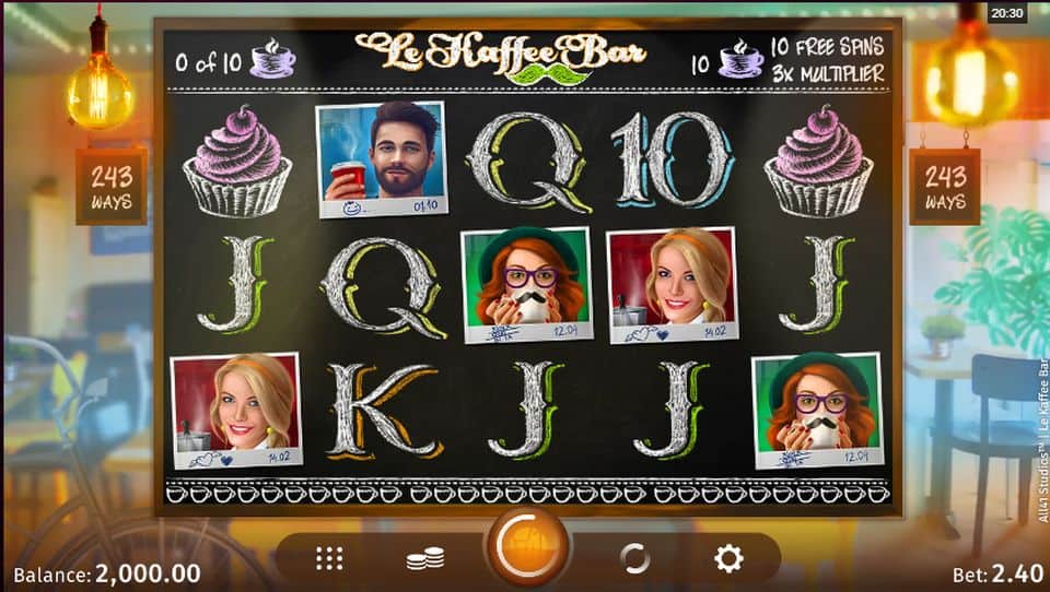 Le Kaffee Bar Slot Game Free Play at Casino Ireland 01