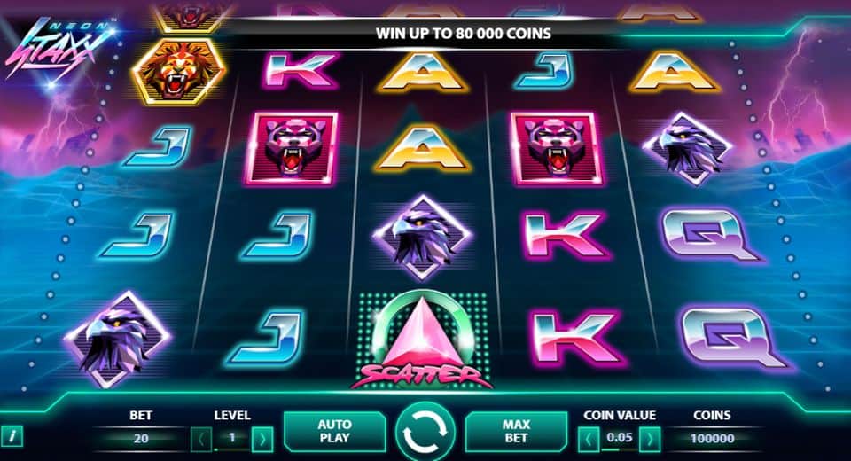 Neon Staxx Slot Game Free Play at Casino Ireland 01