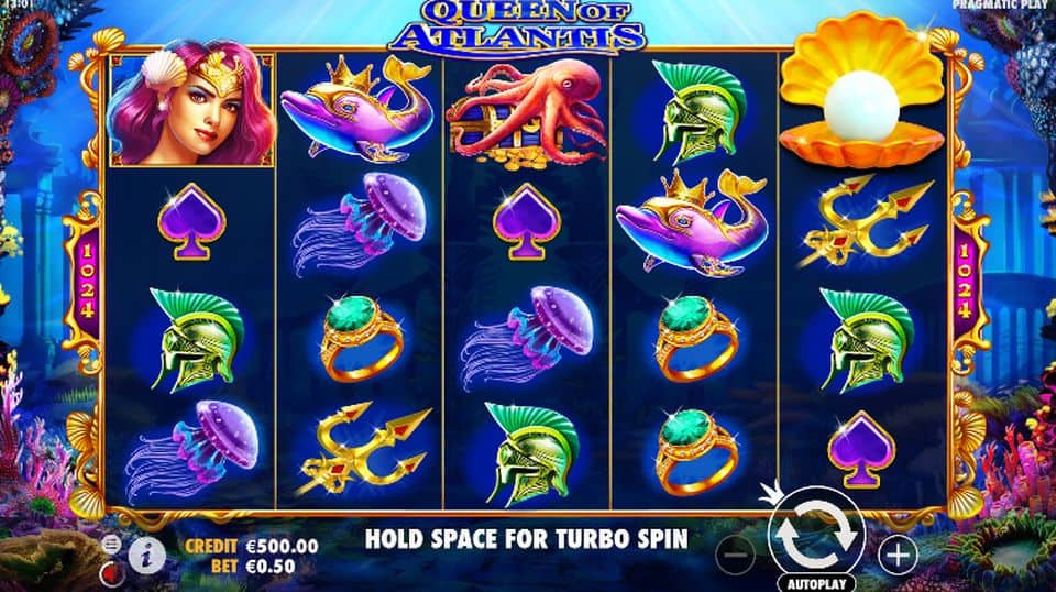 Queen of Atlantis Slot Game Free Play at Casino Ireland 01