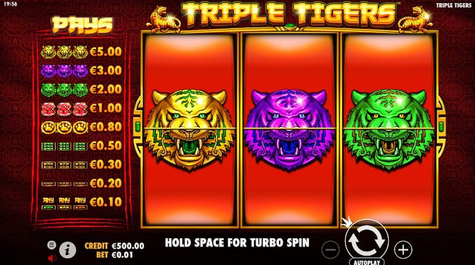Triple Tigers Slot Game Free Play at Casino Ireland 01