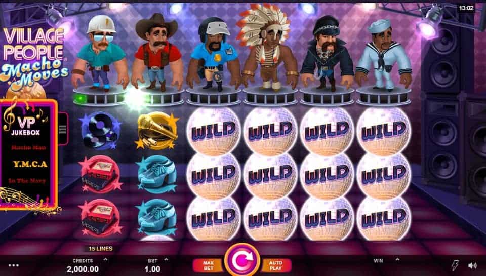 Village People Macho Moves Slot Game Free Play at Casino Ireland 01