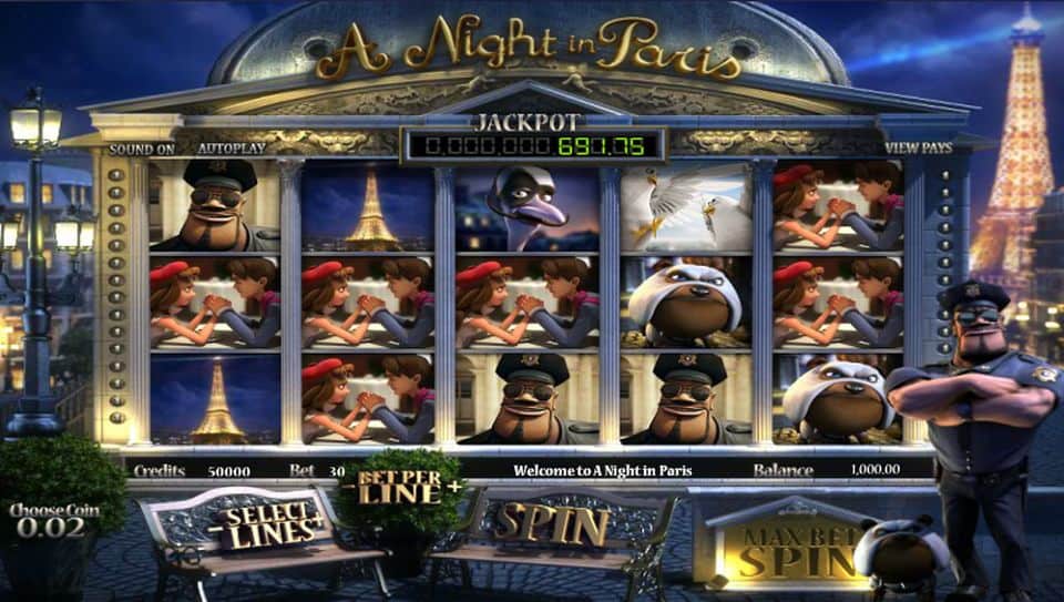 A Night in Paris Slot Game Free Play at Casino Ireland 01