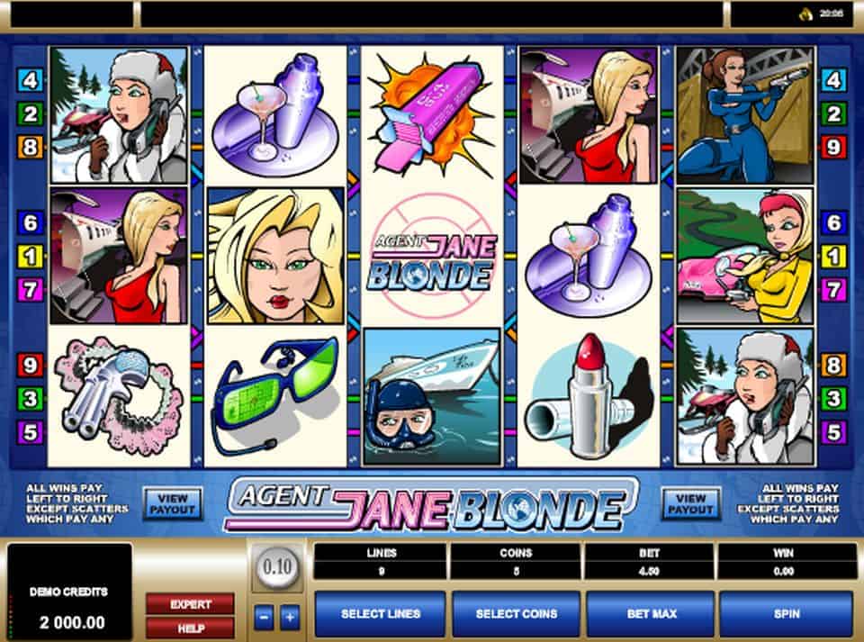 Agent Jane Blonde Slot Game Free Play at Casino Ireland 01