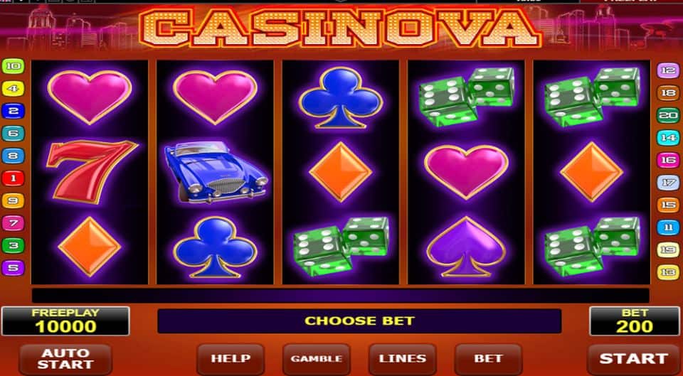 Casinova Slot Game Free Play at Casino Ireland 01