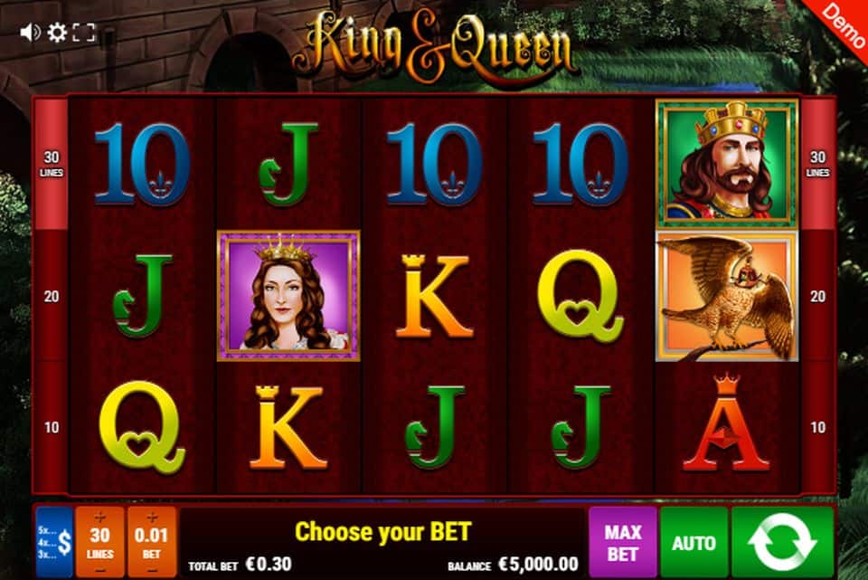 King and Queen Slot Game Free Play at Casino Ireland 01