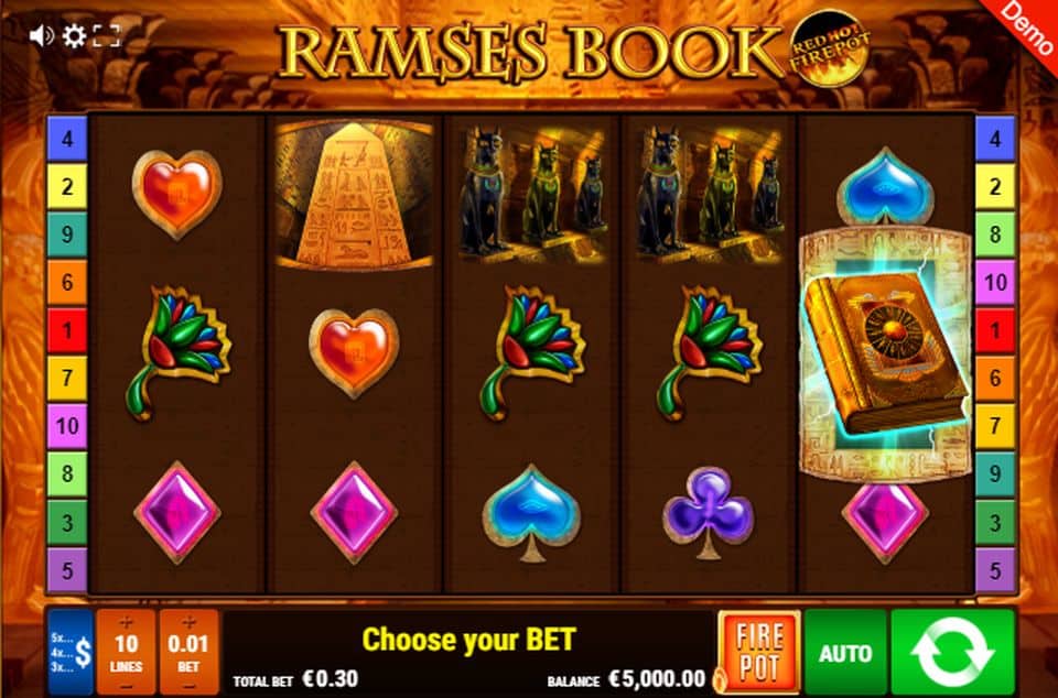 Ramses Book RHFP Slot Game Free Play at Casino Ireland 01