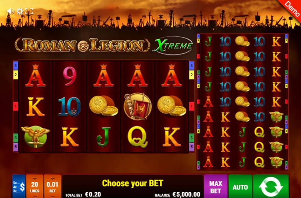 Roman Legion Xtreme Slot Game Free Play at Casino Ireland 01