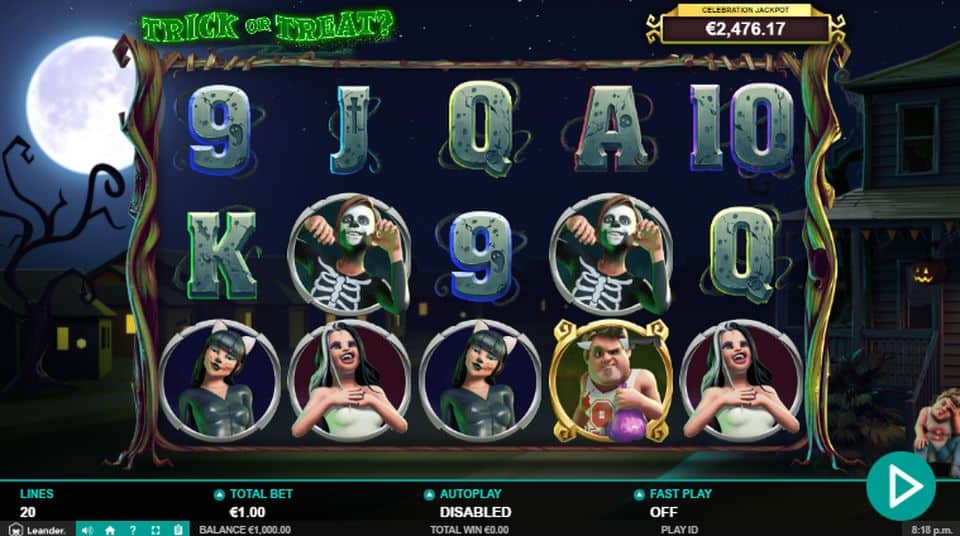 Trick or Treat Slot Game Free Play at Casino Ireland 01