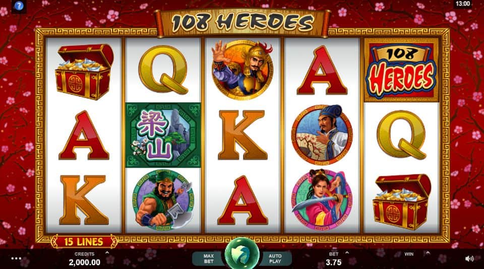 108 Heroes Slot Game Free Play at Casino Ireland 01