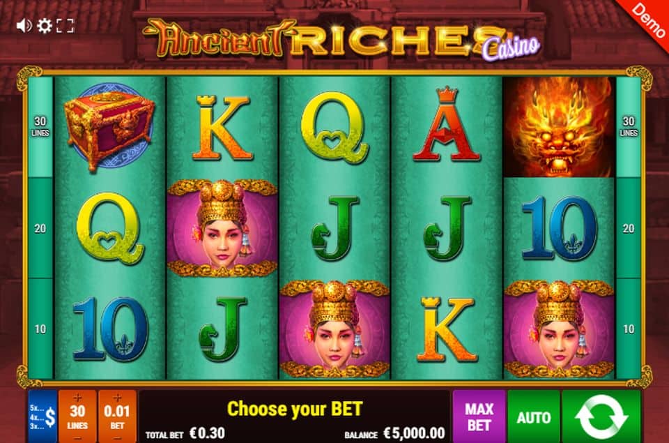 Ancient Riches Slot Game Free Play at Casino Ireland 01