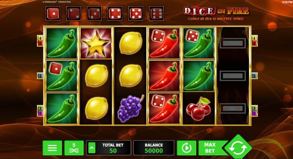Dice on Fire Slot Game Free Play at Casino Ireland 01