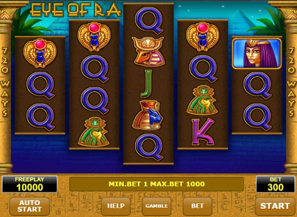 Eye of Ra Slot Game Free Play at Casino Ireland 01