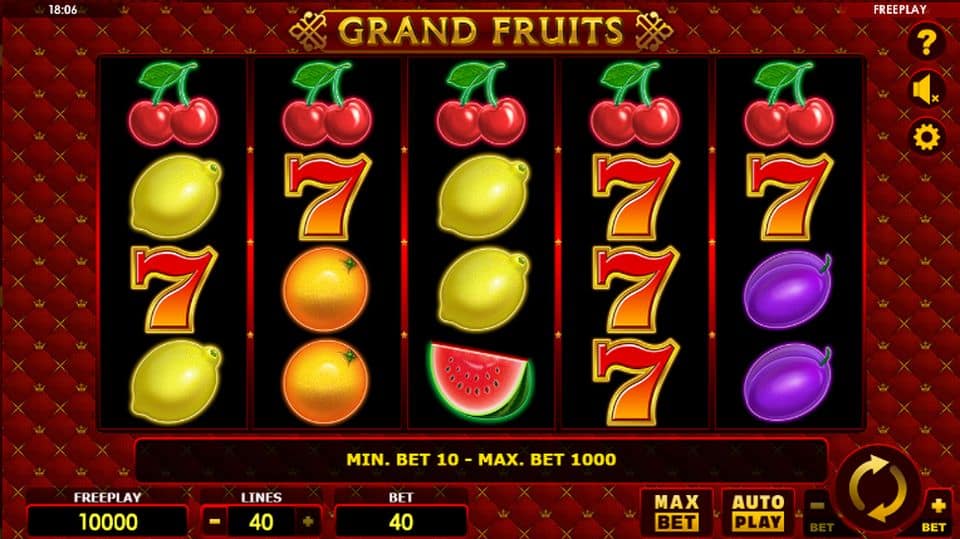 Grand Fruits Slot Game Free Play at Casino Ireland 01