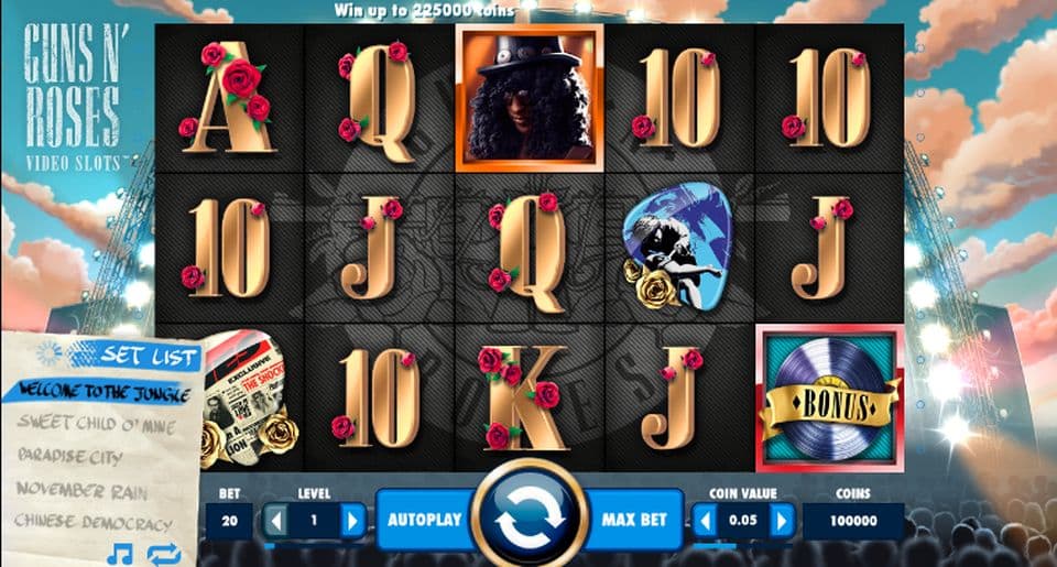 Guns N Roses Slot Game Free Play at Casino Ireland 01