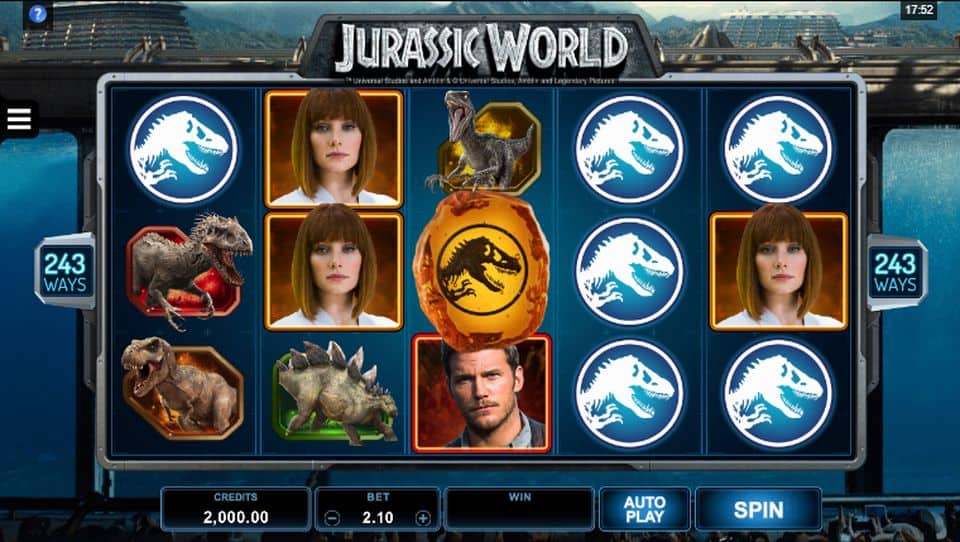 Jurassic World Slot Game Free Play at Casino Ireland 01