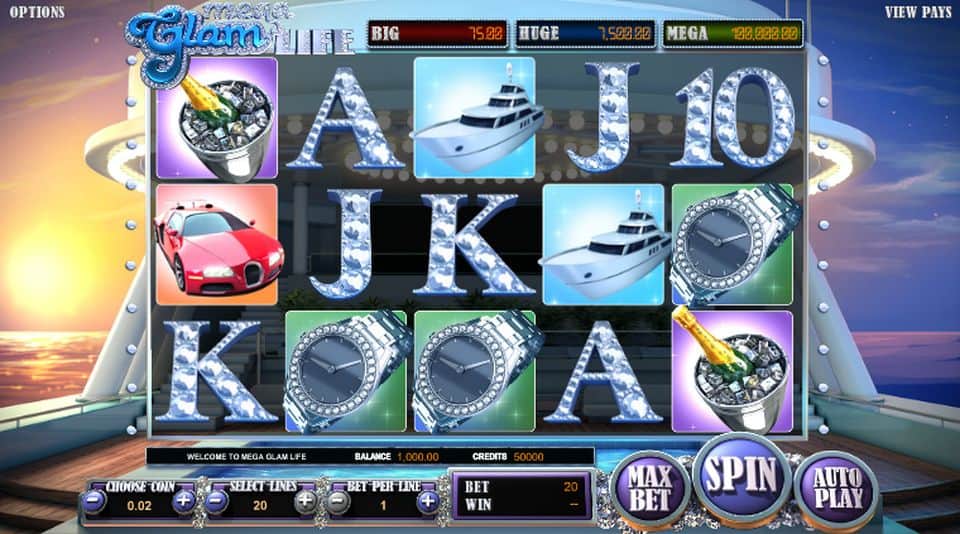 Mega Glam Life Slot Game Free Play at Casino Ireland 01