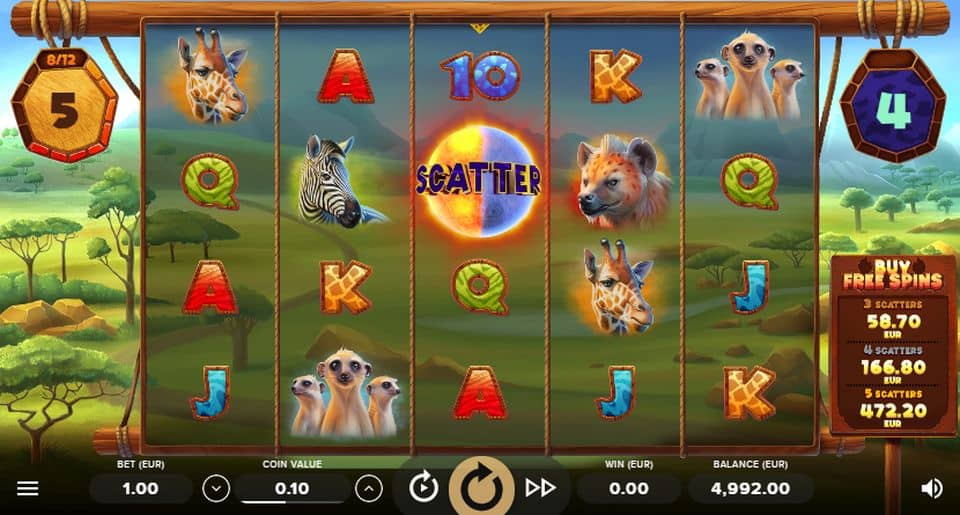 Serengeti Kings Slot Game Free Play at Casino Ireland 01