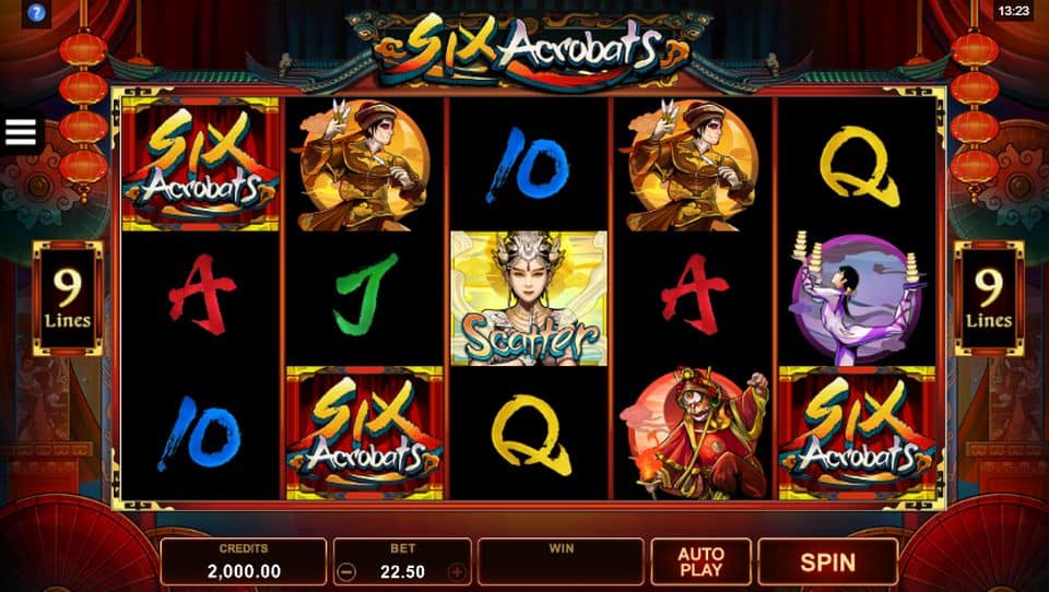 Six Acrobats Slot Game Free Play at Casino Ireland 01