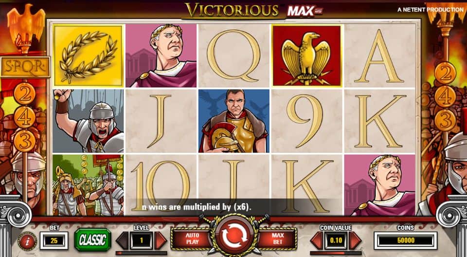 Victorious MAX Slot Game Free Play at Casino Ireland 01