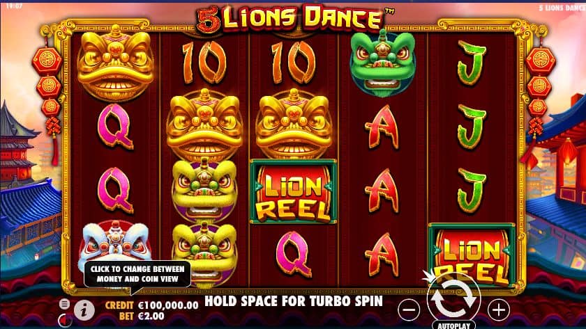 5 Lions Dance Slot Game Free Play at Casino Ireland 01