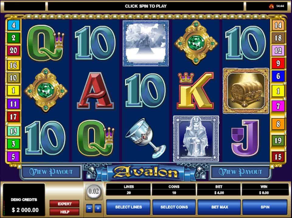 Avalon Slot Game Free Play at Casino Ireland 01