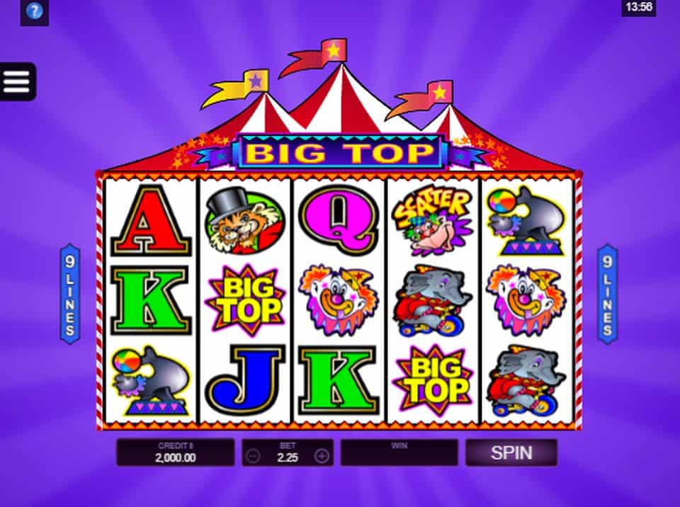 Big Top Slot Game Free Play at Casino Ireland 01