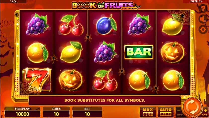 Book of Fruits Halloween Slot Game Free Play at Casino Ireland 01