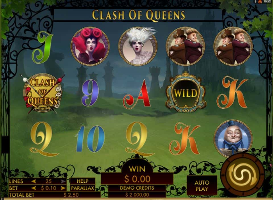 Clash of Queens Slot Game Free Play at Casino Ireland 01