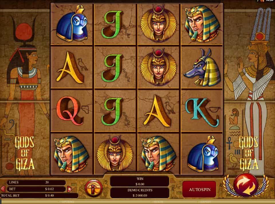 Gods of Giza Slot Game Free Play at Casino Ireland 01