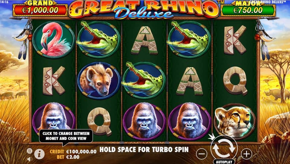 Great Rhino Deluxe Slot Game Free Play at Casino Ireland 01