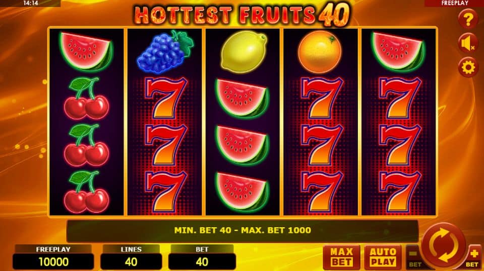 Hottest Fruits 40 Slot Game Free Play at Casino Ireland 01
