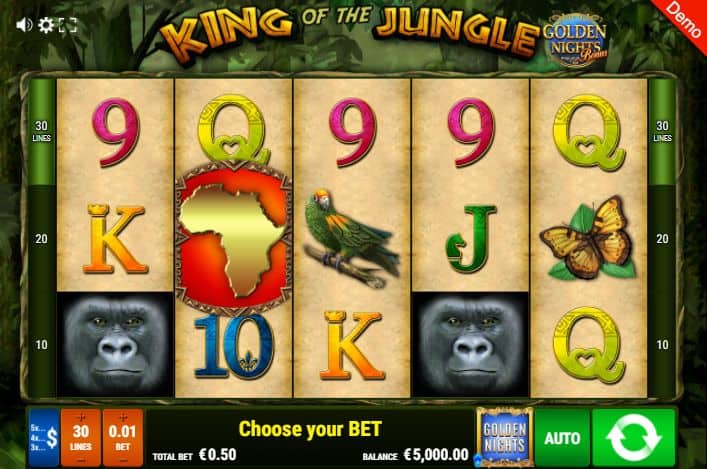 King of the Jungle GNB Slot Game Free Play at Casino Ireland 01