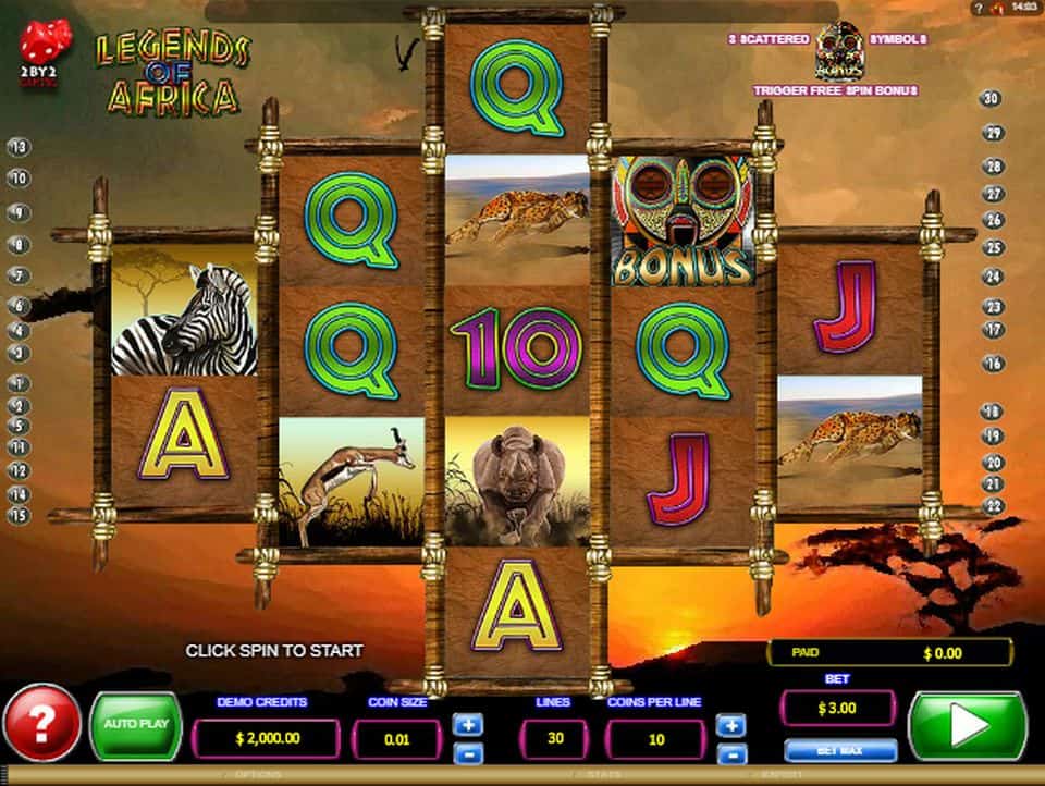 Legends of Africa Slot Game Free Play at Casino Ireland 01