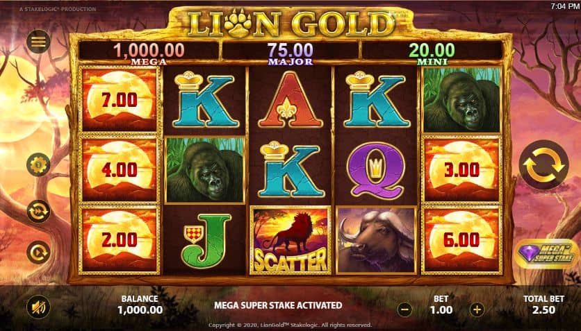 Lion Gold Superstake Slot Game Free Play at Casino Ireland 01